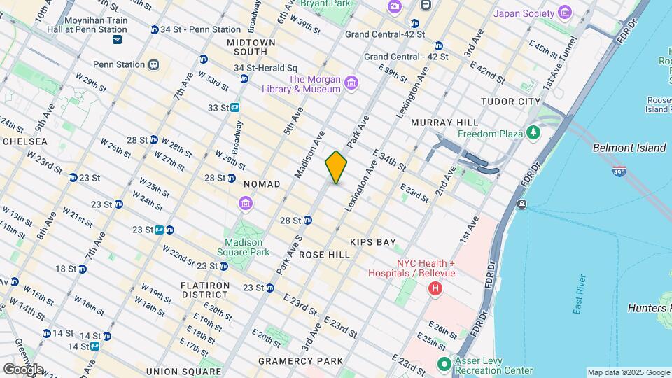 106 E 31st St Map and Location Details