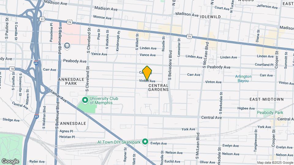 1595 Vinton Ave Map and Location Details
