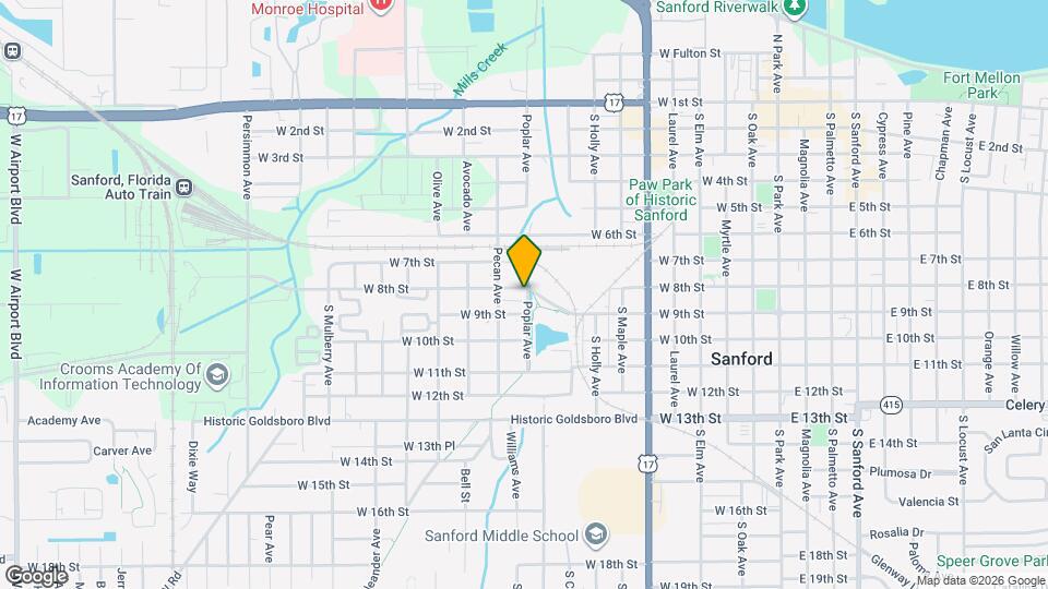 1001 W 8th St, Unit 2 Map and Location Details
