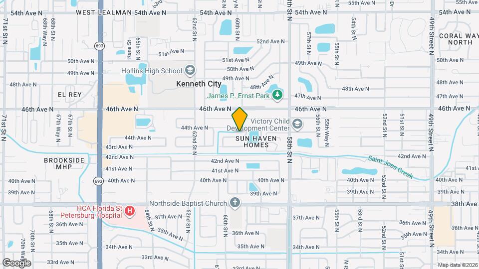 6027 43rd Terrace N, Unit B Suite Serenity Map and Location Details