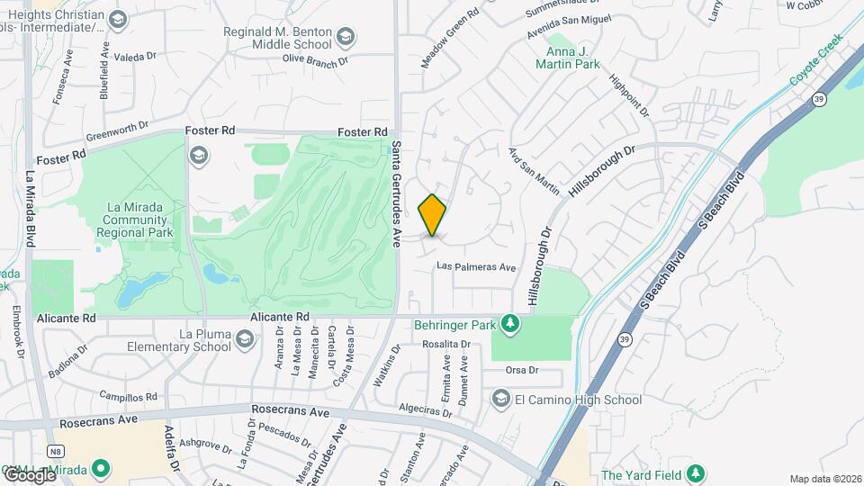 La Mirada Landmark Adult Community Map and Location Details