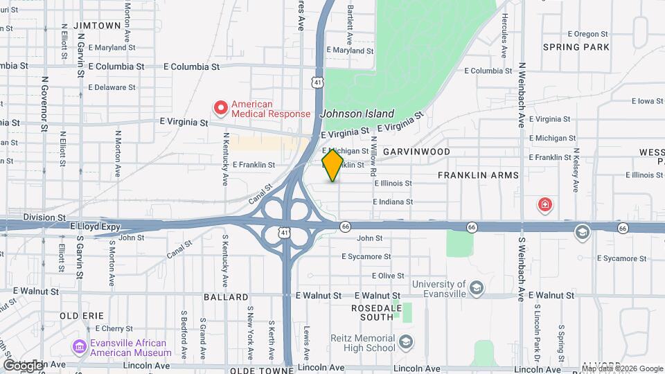 1245 E Illinois St Map and Location Details