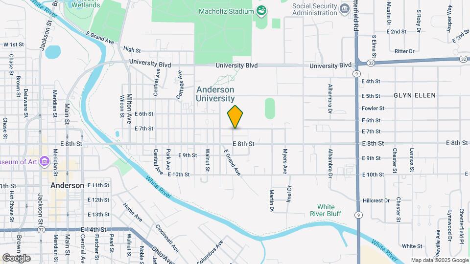 1303 E 7th St, Unit C Map and Location Details