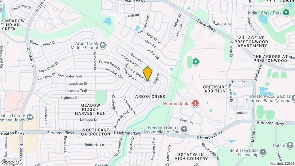 2240 Arbor Creek Dr Map and Location Details