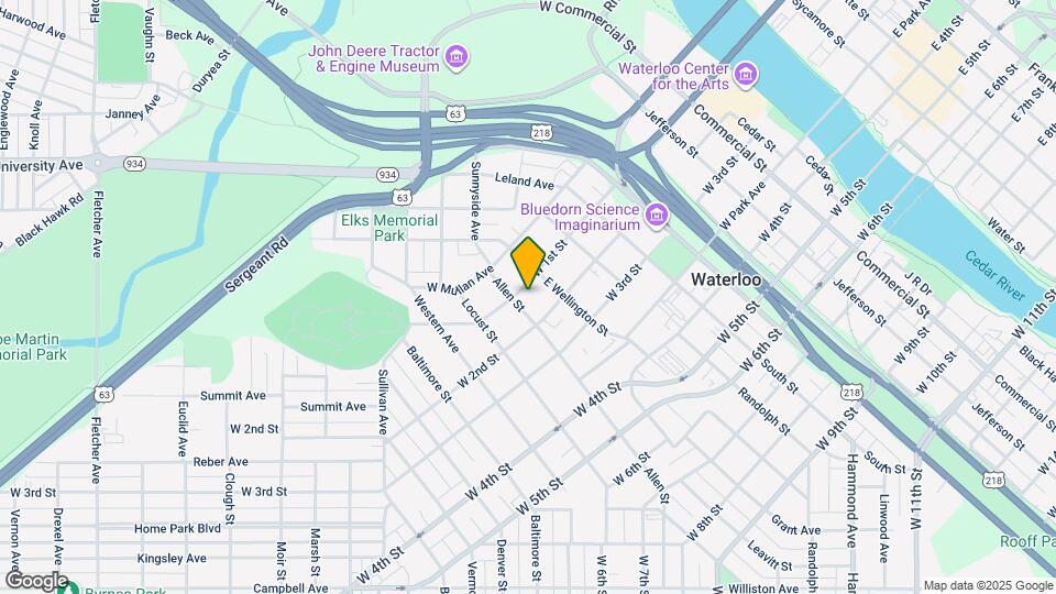 821 W 1st St Map and Location Details