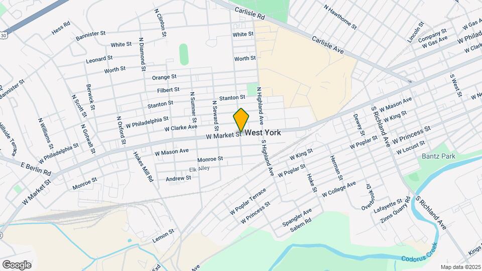 107 N Highland Ave Map and Location Details