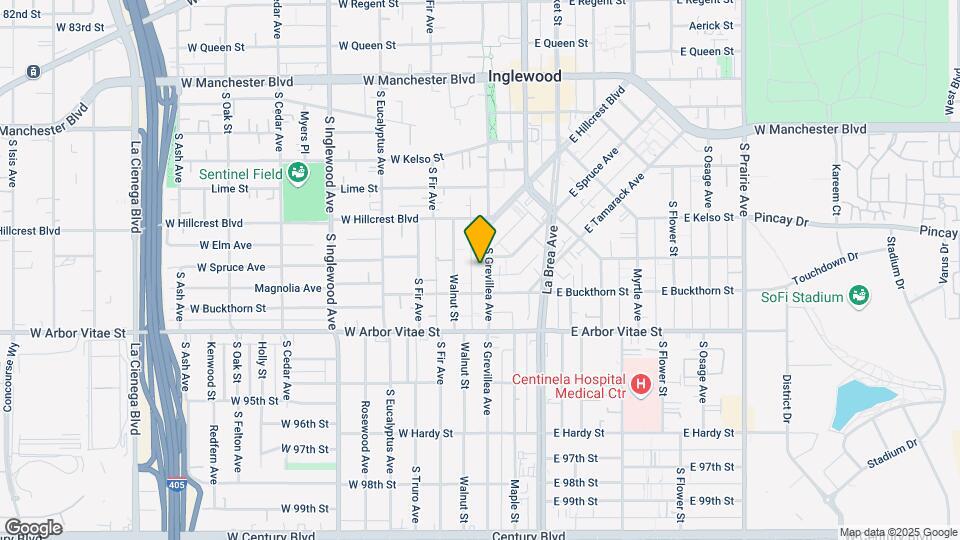 709 S Grevillea Ave Map and Location Details