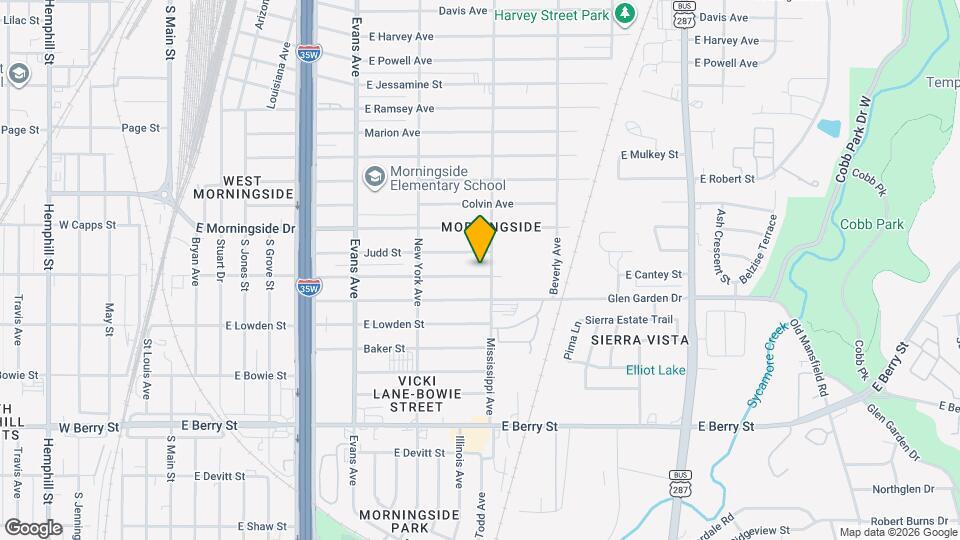 1117 E Cantey St Map and Location Details