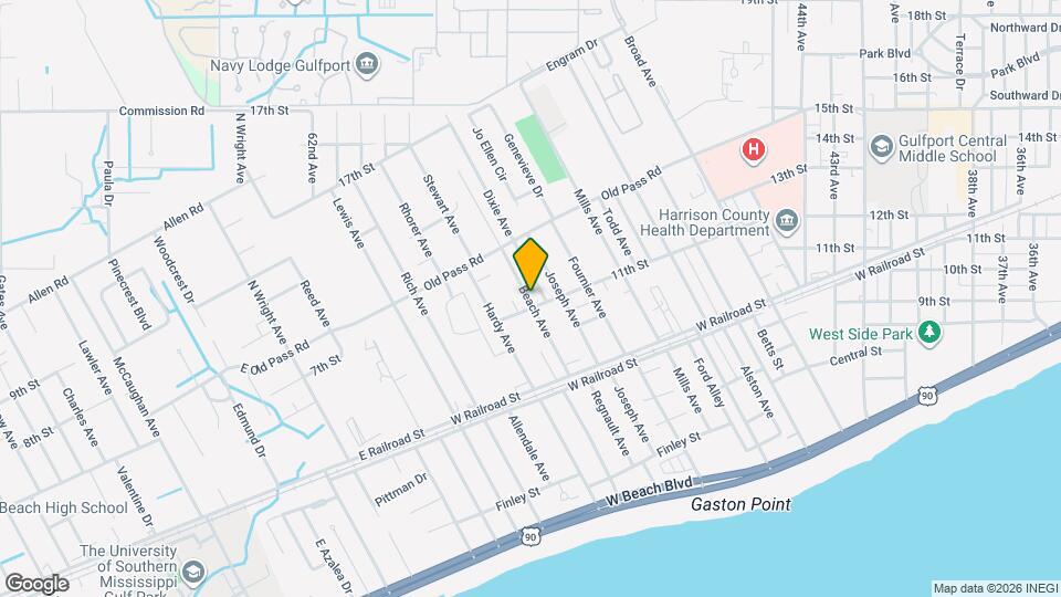 1206 Beach Ave Map and Location Details