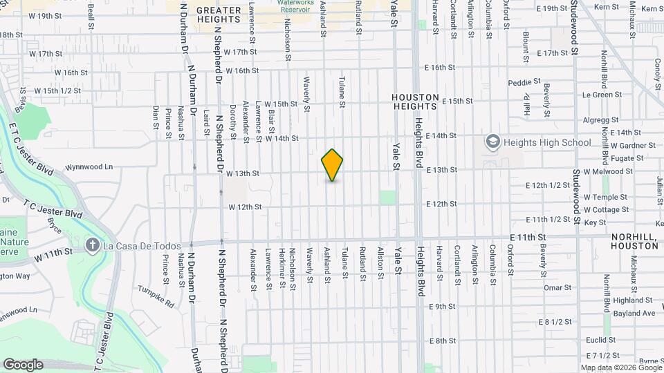 1230 Ashland St Map and Location Details