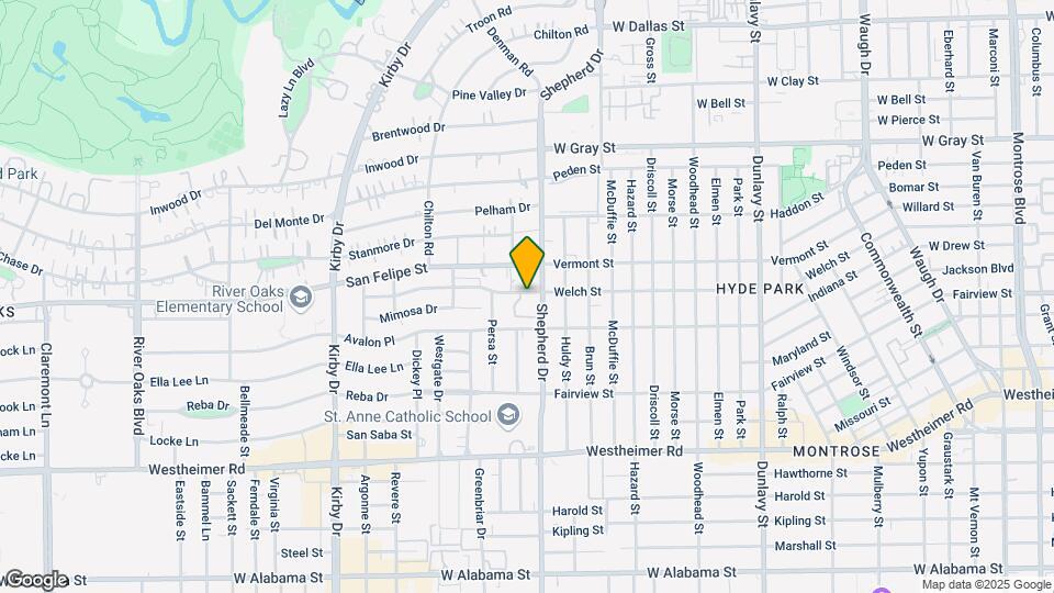 2111 Welch St Map and Location Details
