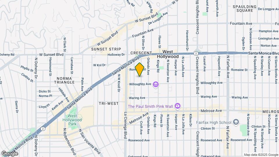 925 N Croft Ave Map and Location Details
