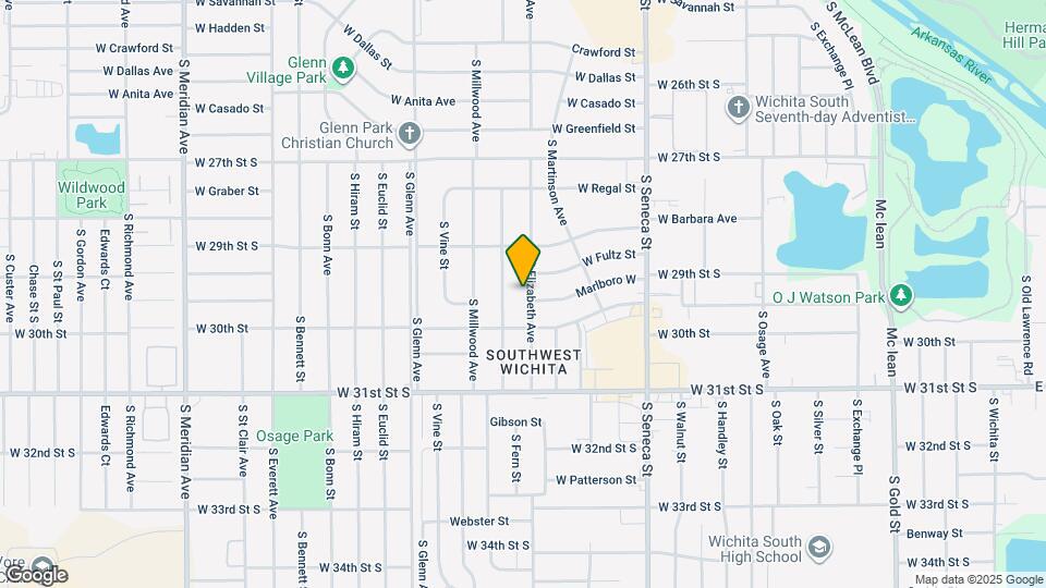 3051 S Elizabeth Ave Mapa y Detalles de la Ubicación
