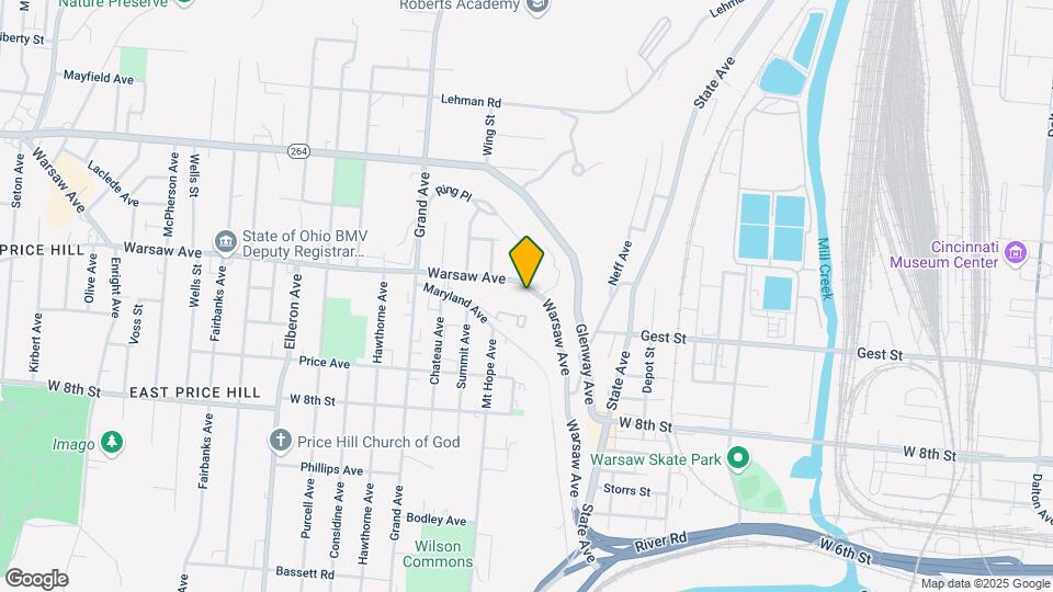 2517 Warsaw Ave Map and Location Details