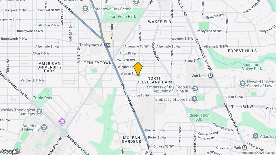 4218 38th St NW Map and Location Details