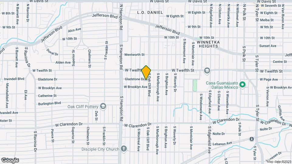 605 S Oak Cliff Blvd Map and Location Details