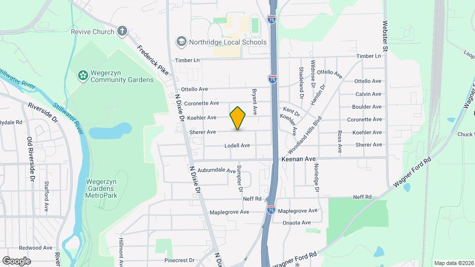 2212 Sherer Ave Map and Location Details