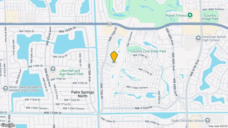 7362 NW 179th Terrace Map and Location Details