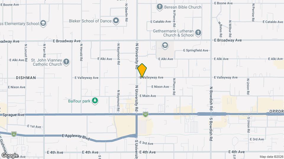10714 E Valleyway Ave Mapa y Detalles de la Ubicación