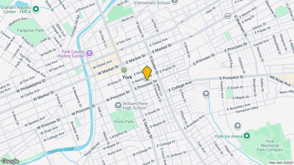 155 S Duke St Map and Location Details