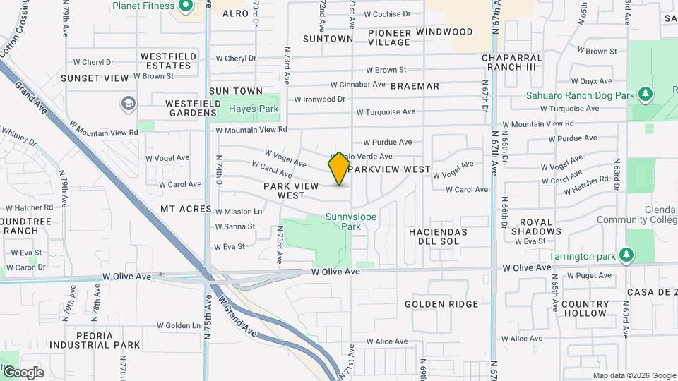 7115 W Carol Ave Mapa y Detalles de la Ubicación