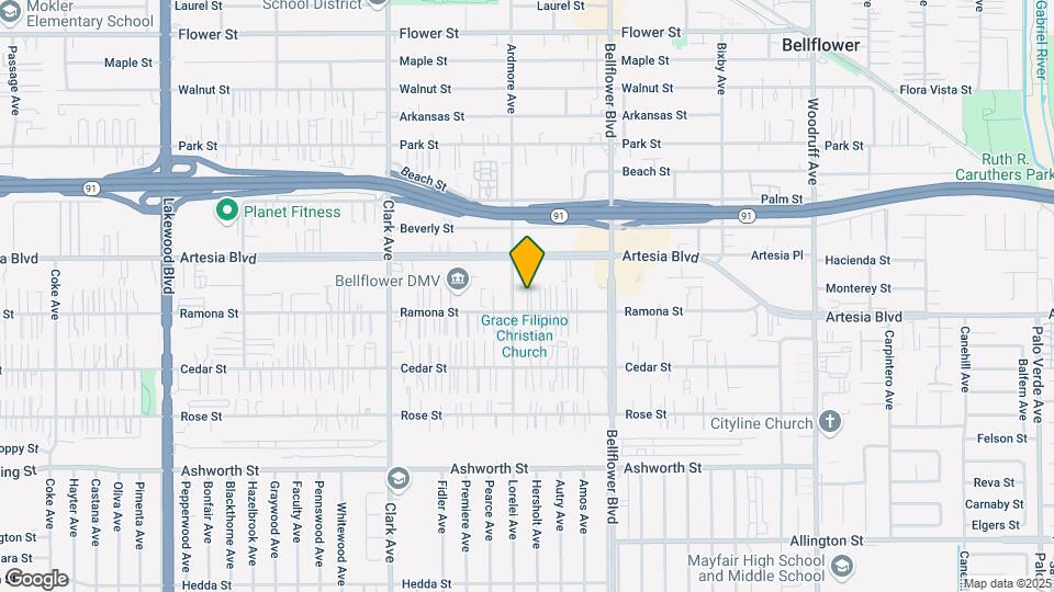 9613 Ramona St Map and Location Details