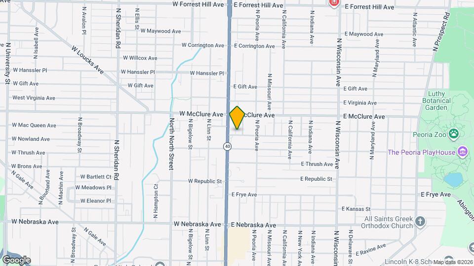 107 E Archer Ave Map and Location Details