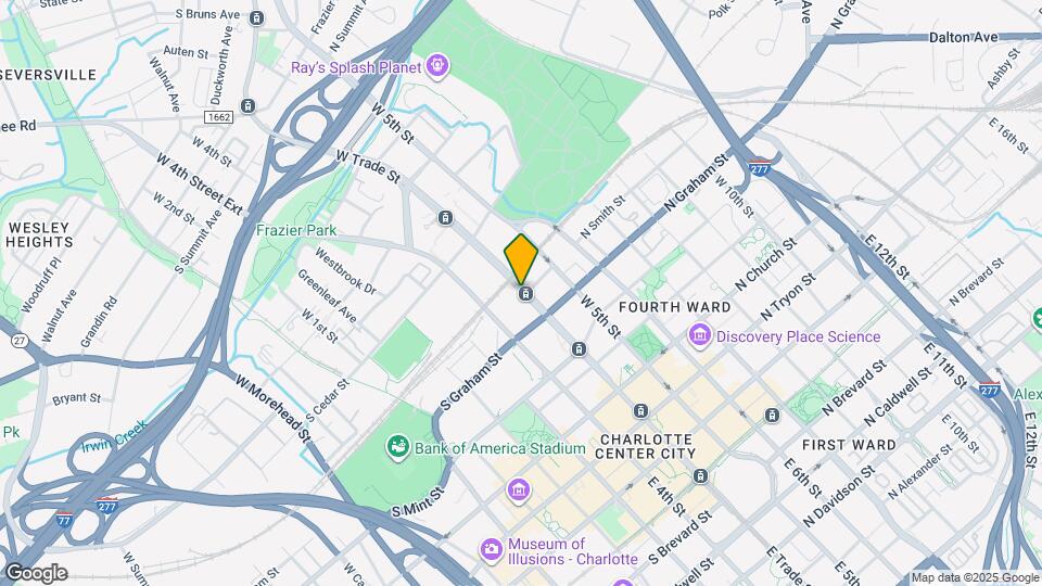 539 W Trade St Map and Location Details