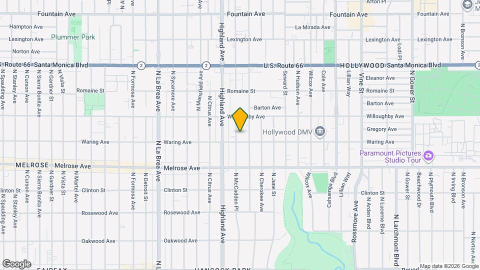 816 N McCadden Pl Map and Location Details