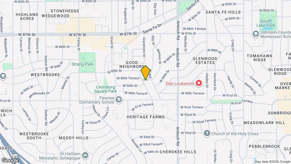 8925 Grandview Dr Map and Location Details