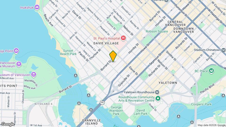 1283 Howe St, Unit 3104 Map and Location Details