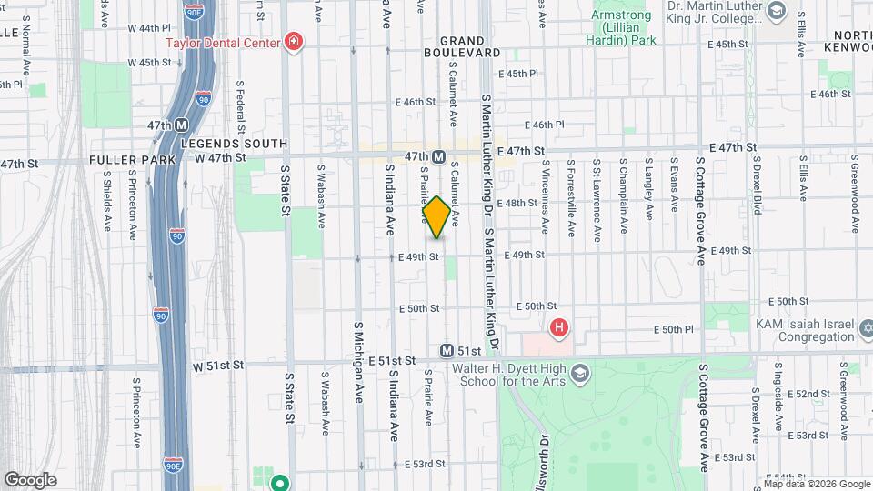 4841 S Prairie Ave Map and Location Details