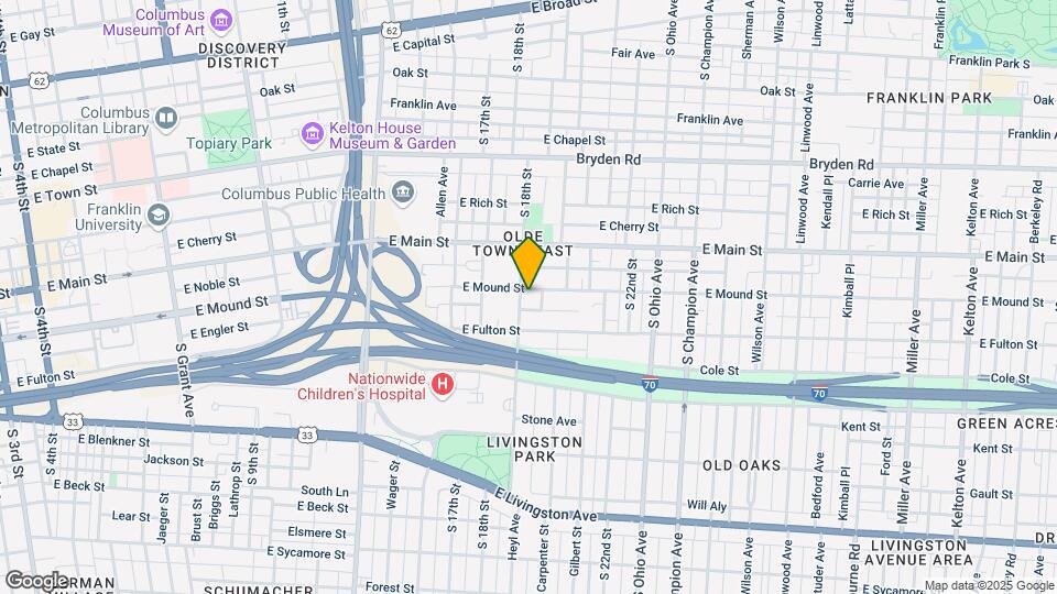 867 E Mound St Mapa y Detalles de la Ubicación