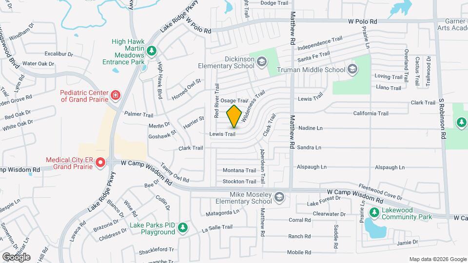 2102 Lewis Trail Map and Location Details