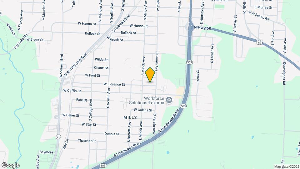 513 W Florence St Map and Location Details