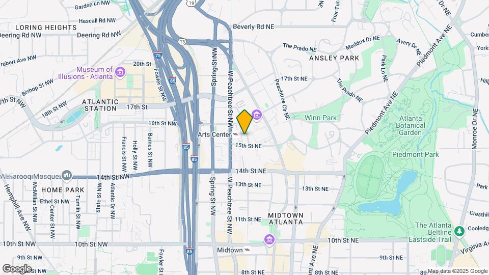 1280 Peachtree St NE Map and Location Details