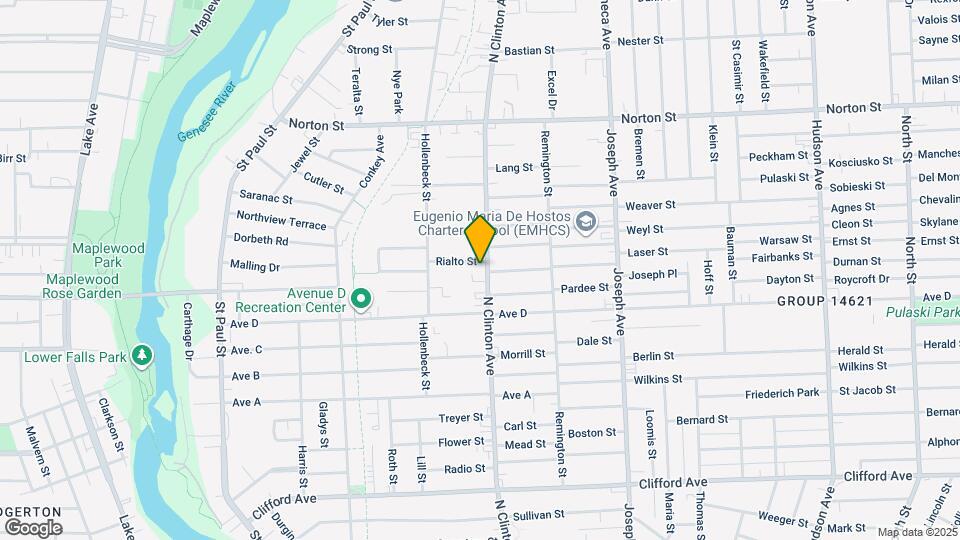 1221 N Clinton Ave Map and Location Details