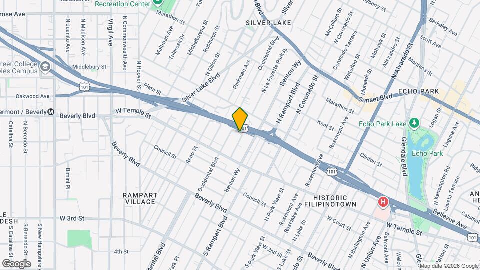 415 N La Fayette Park Pl Mapa y Detalles de la Ubicación