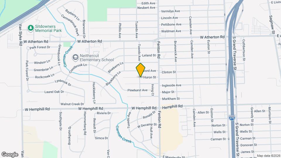 1129 Huron St Map and Location Details