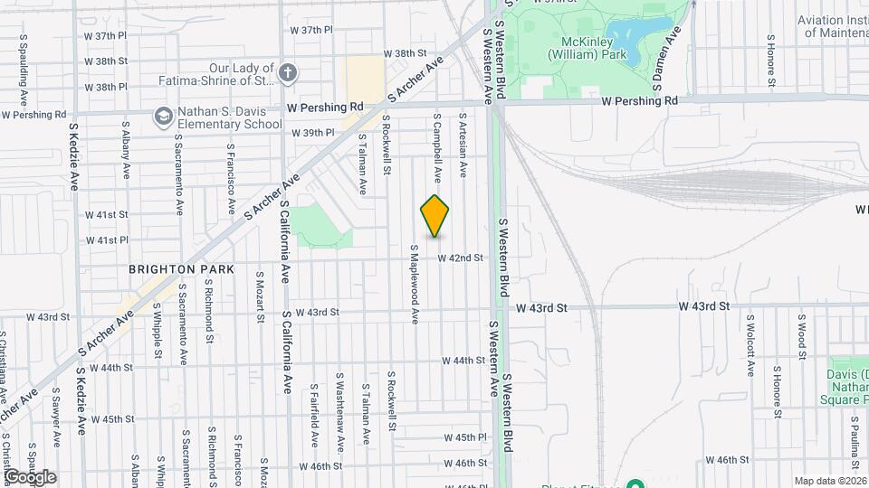 4142 S Campbell Ave, Unit 1BD Apartment Map and Location Details