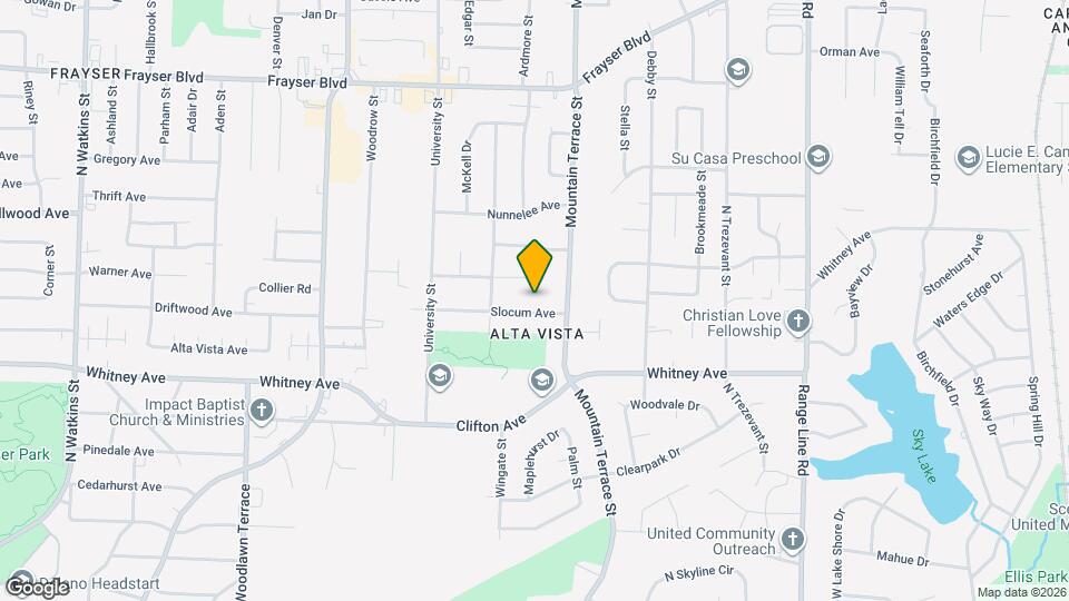 2324 Slocum Ave Map and Location Details