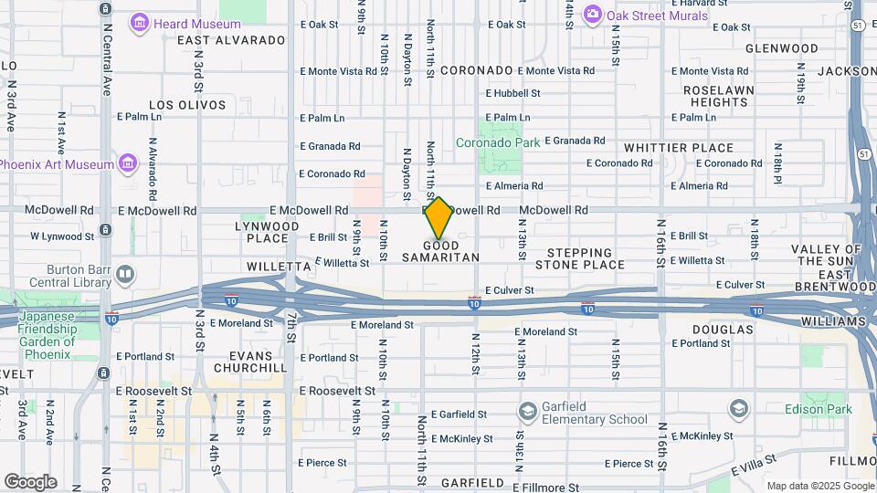 1111 E McDowell Rd Map and Location Details
