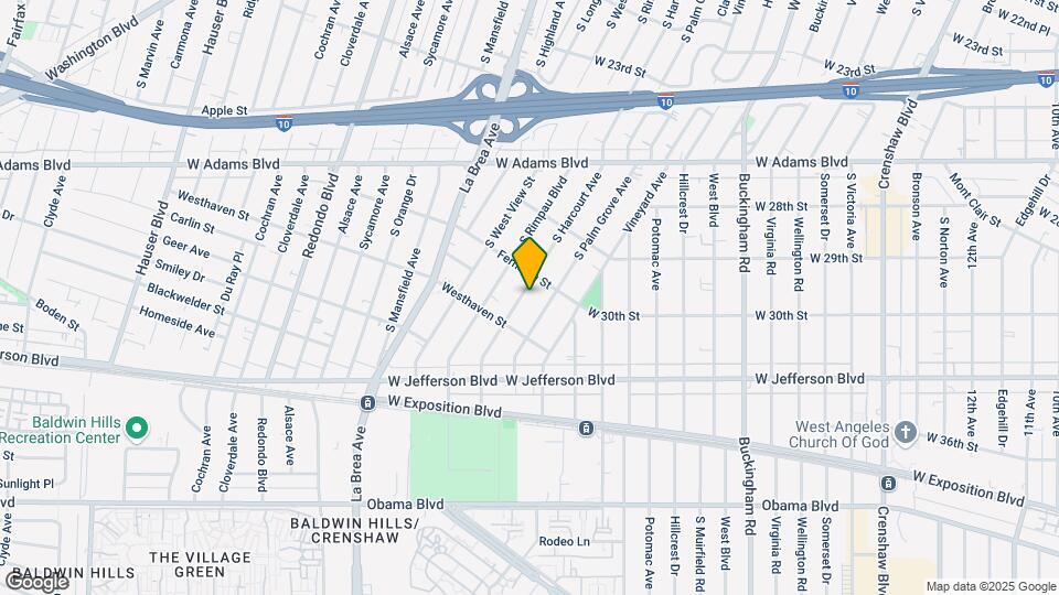 2822 S Harcourt Ave Map and Location Details