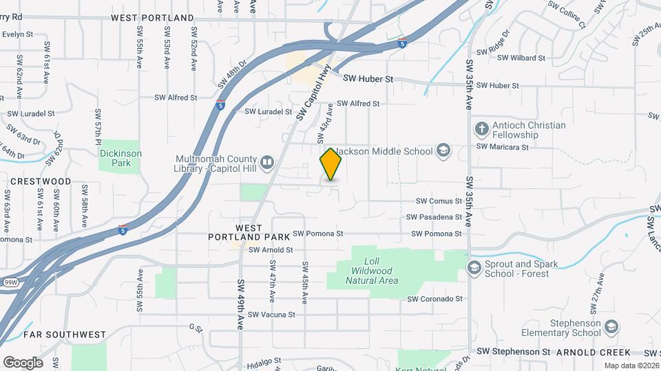 4083 SW Dickinson St Map and Location Details