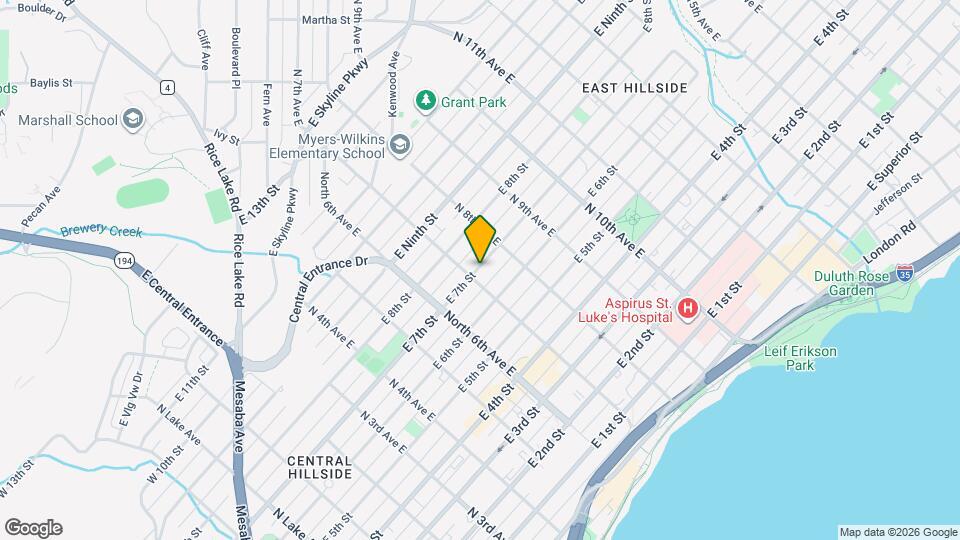 708 E 7th St Map and Location Details