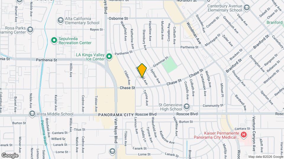 8543 Wakefield Ave Mapa y Detalles de la Ubicación