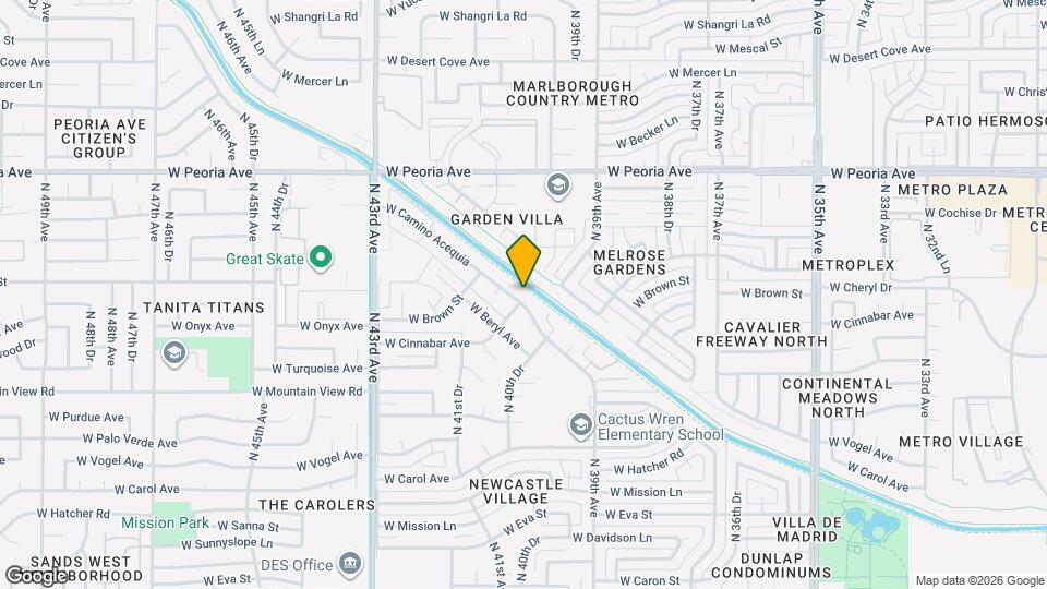 4102 W Camino Acequia Map and Location Details