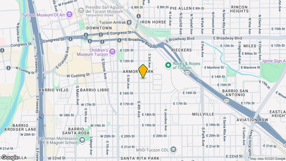 436 S Railroad Ave, Unit Cozy Condo Downtown Mapa y Detalles de la Ubicación