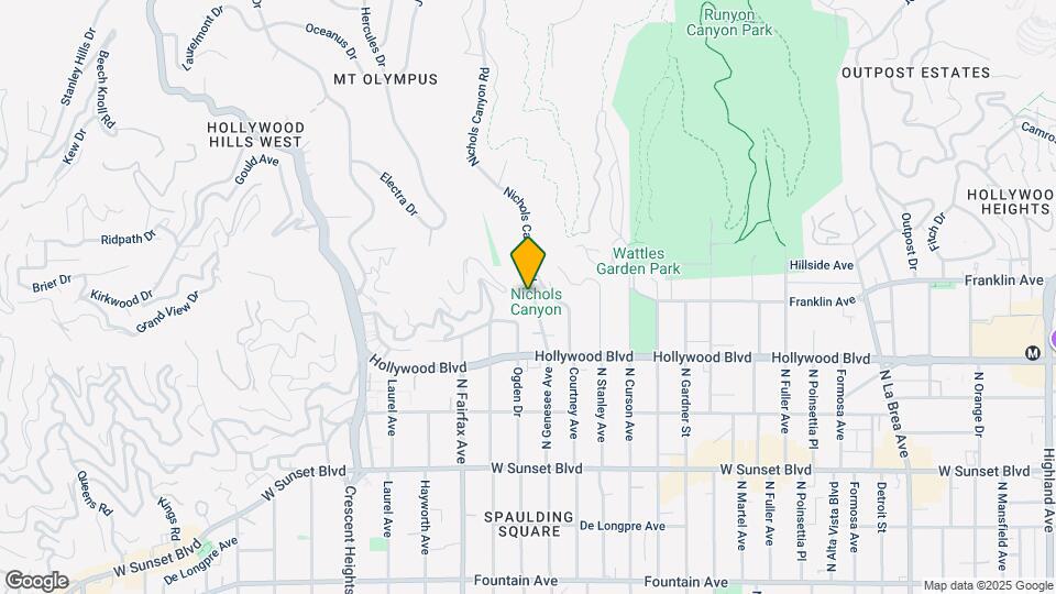 1805 Nichols Canyon Rd Map and Location Details