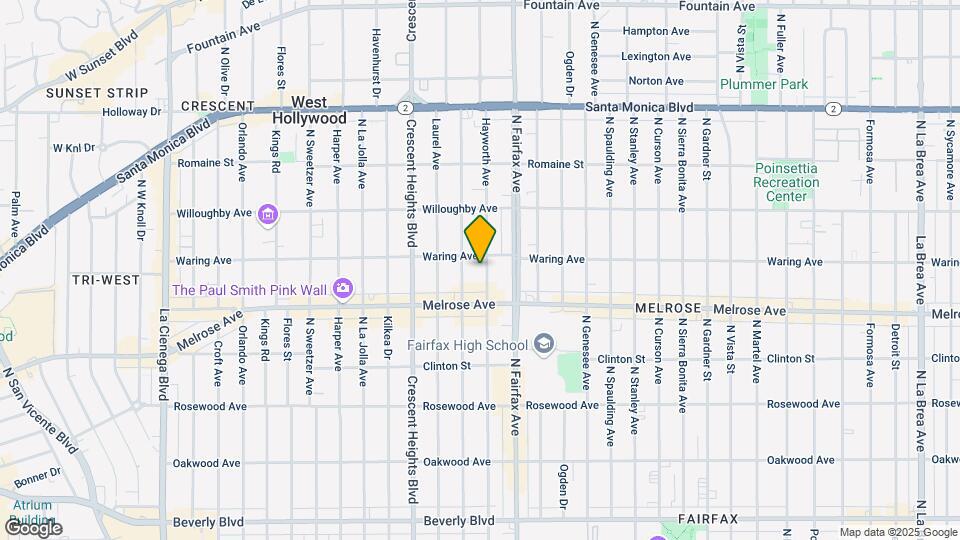 739 N Hayworth Ave Map and Location Details